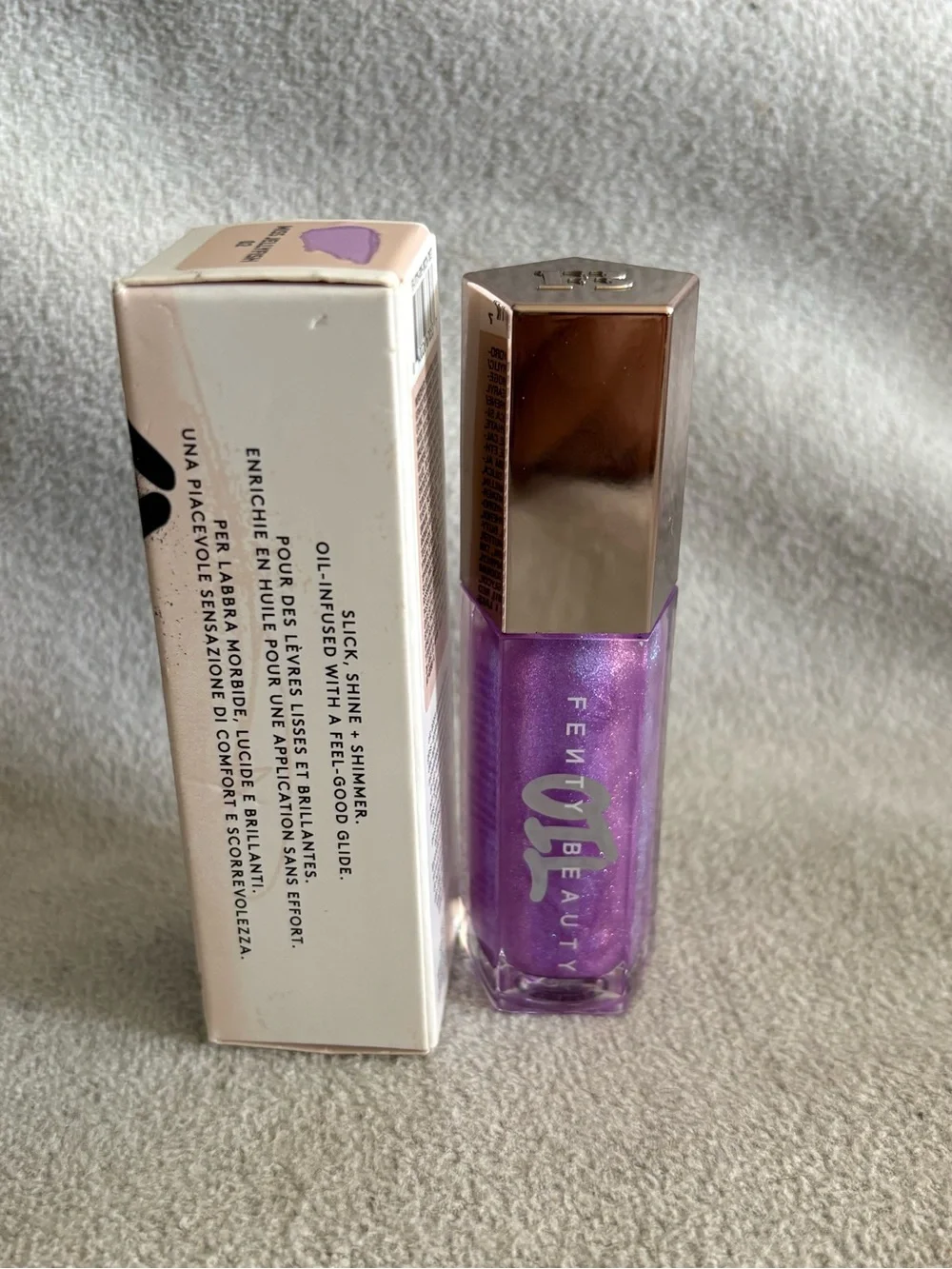 Fenty Beauty Gloss Bomb Oil Luminizing Lip Oil 'N Gloss Miss Jellyfish 02 NIB!!